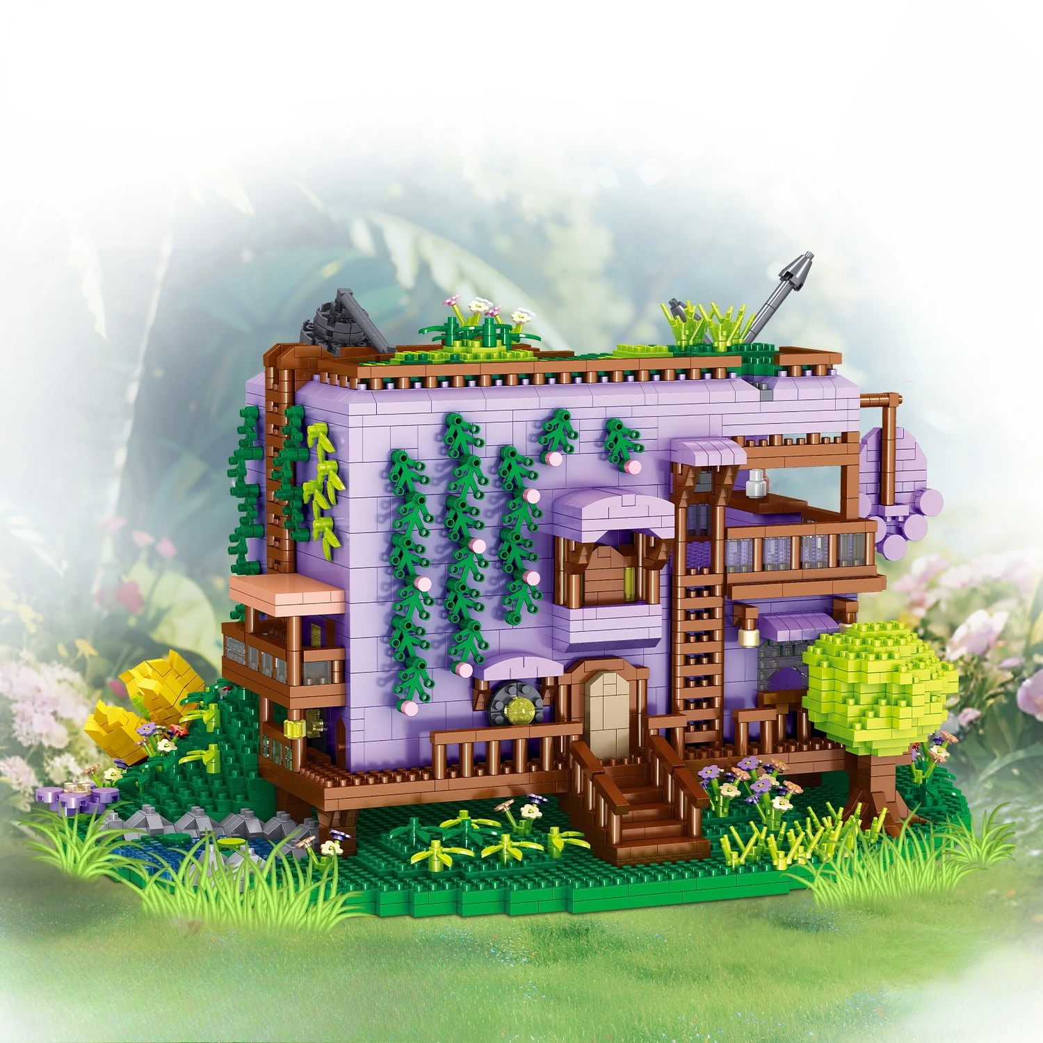 MOC TV 花屋 フラワーショップ 積み木セット 植物ショップ ハウスデコレーションアイデア DIY おもちゃ 子供 誕生日 ホリデー 特別なギフト