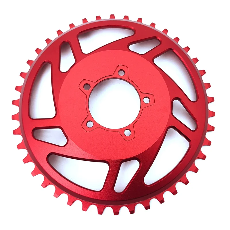 Imagem -06 - Chainring Roda Dentada para Bafang Mid Drive Motor Substituição de Bicicleta Elétrica Chainwheel Protector Vermelho Bbshd 42t