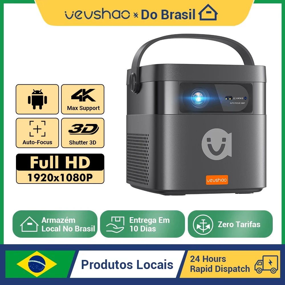 Vevshao V50 3D Mini Projetor Portátil 4K HD LED WiFi 1080P Filmes Vídeo Projetores de Home Theater DLP com Bateria de 15000mAh Vevshao V50 3D Mini Projetor Portátil 4K HD LED WiFi 1080P Filmes Vídeo Projetores de Home Theater DLP com Bateria de 15000mAh