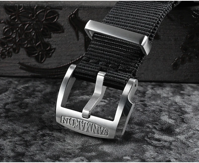 Orologio da aviatore da uomo San Martin Orologio al quarzo di lusso da 36 mm Orologio da polso da coppia 100M Cinturino in nylon con vetro minerale K1 impermeabile