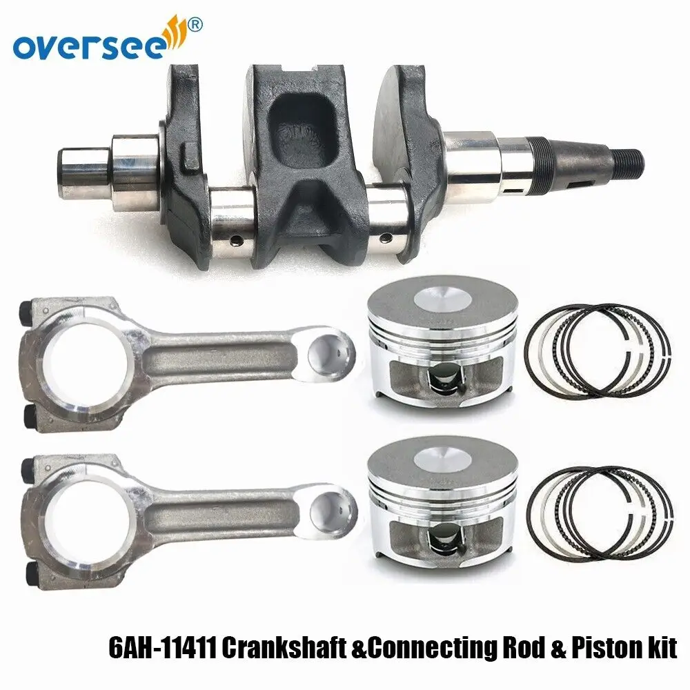 

Oversee 6AH-11411 Crankshaft &Connecting Rod &Piston 6AH-11631 For Yamaha 4T F20A F15 HP