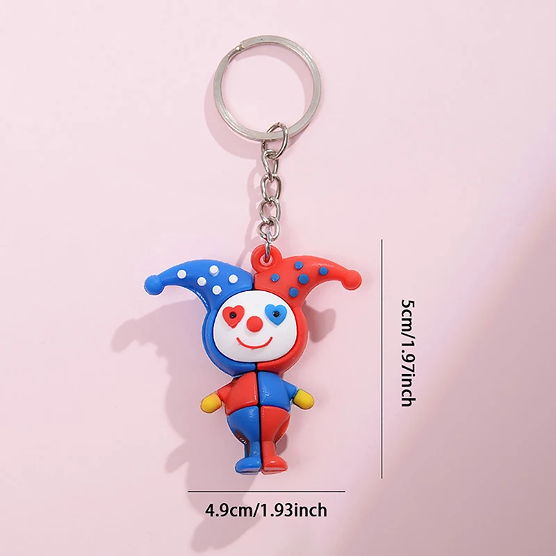 New Creative Color Clown Funny Pendant Student Cute Doll Bag Bag Charm Net Red Doll Keychain