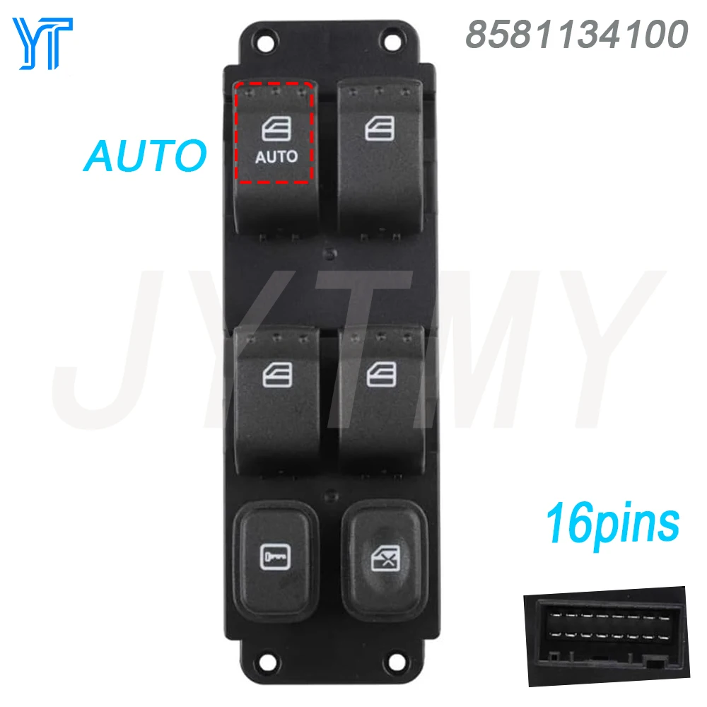 

Электрический главный переключатель управления стеклоподъемником для Ssangyong Korando C 2011-2013, передний левый подъемник, автомобильные аксессуарыr 8581134100