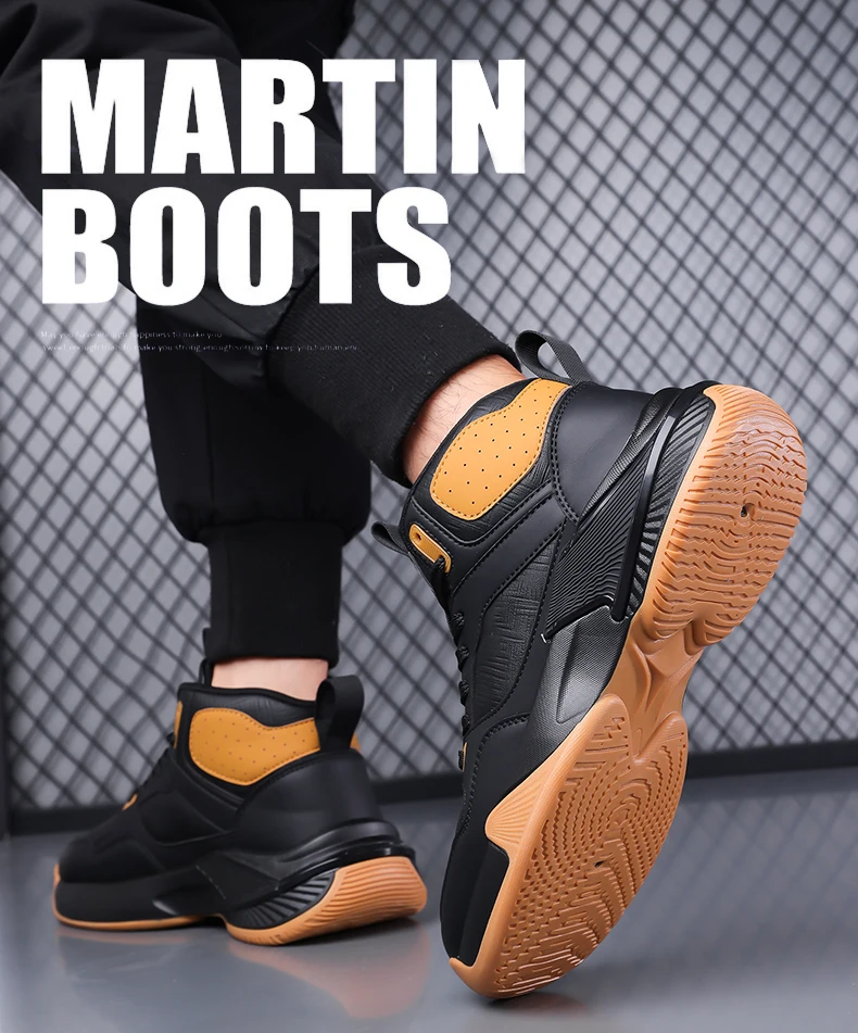 

Men's student high-top sneakers Non-slip wear shock absorption breathable basketball shoes professional combat shoes Good