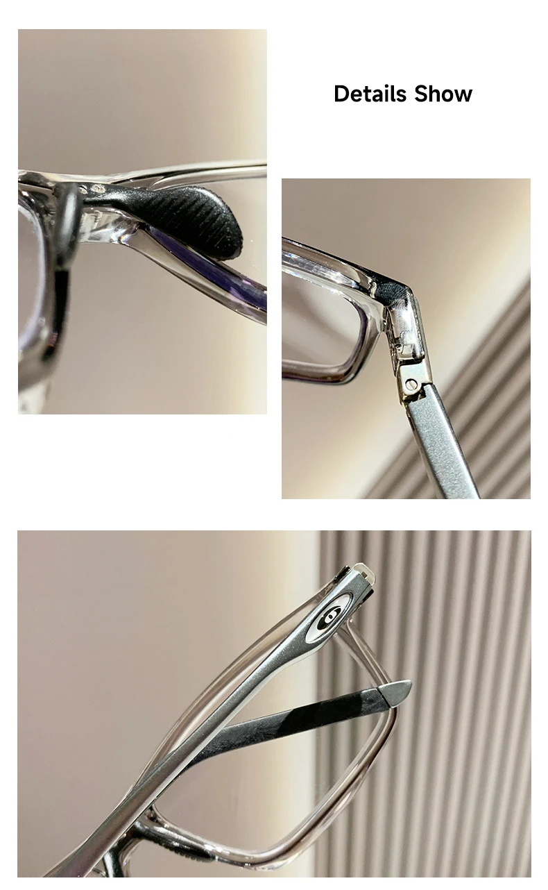 Anti-blau Licht Photochrome Bifokale Lesebrille Mann Frau Multifunktionale Lesebrille Aluminium Magnesium Sport Brillen – Detail 3