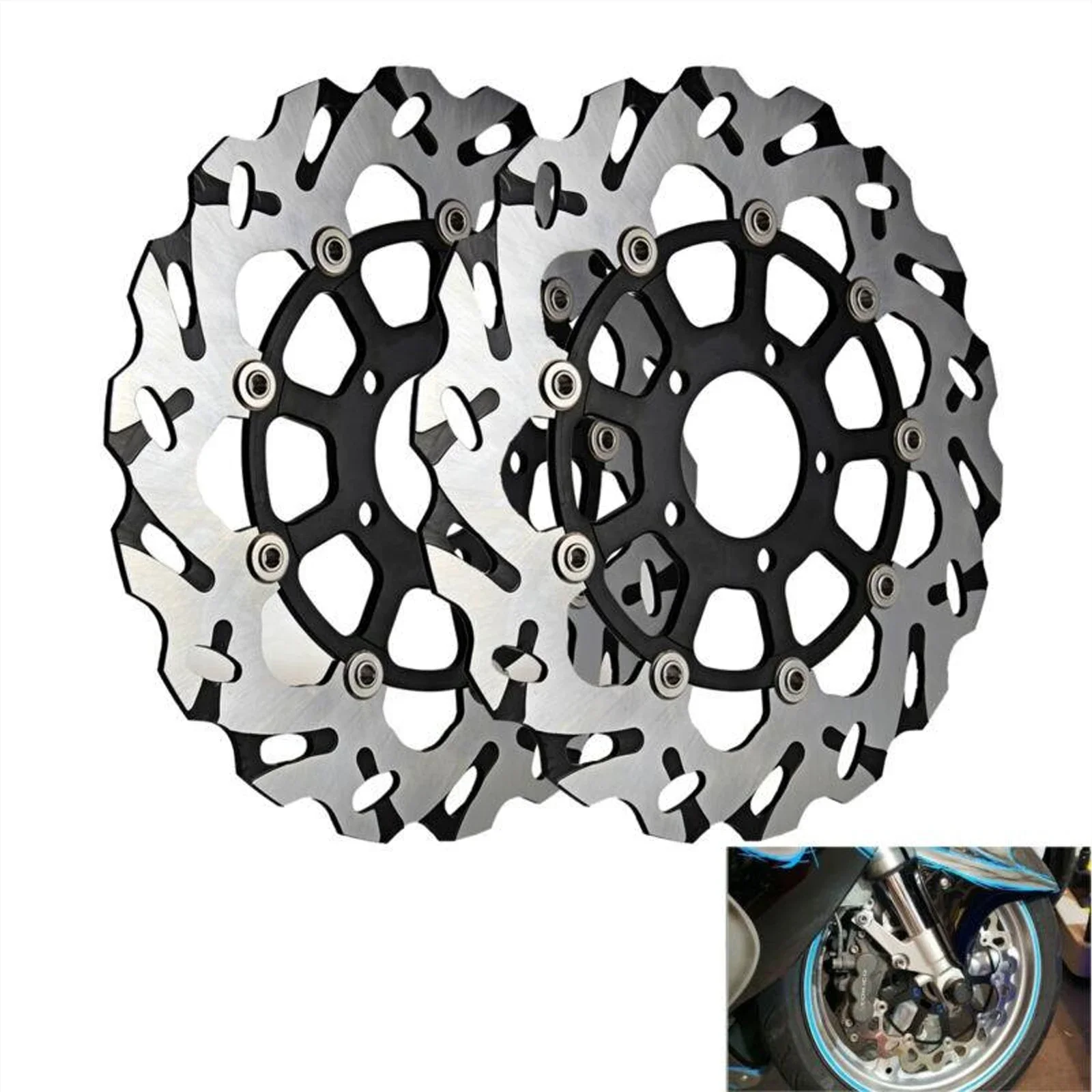 

2Pcs Motorcycle Front Brake Disc Rotor for Suzuki GSXR 600 750 97-03 GSXR1400 01-07 GSXR13 GSXR1300 K1 K2 K3 disc Brake