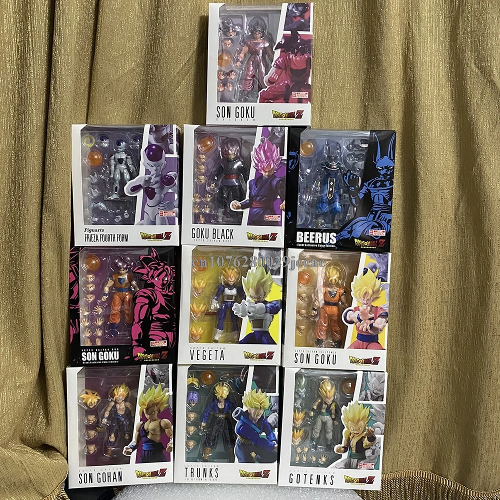 Anime Neue Dragon Ball Z Super Saiyan Son Goku Gohan Vegeta Trunks Frieza Gotenks Actionfigur Modell Puppe Spielzeug Geburtstagsgeschenke