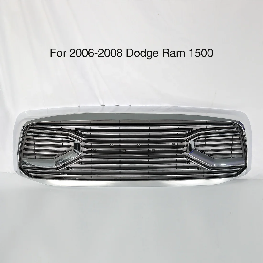 Custom Car Grills Front Grille Grill Chrome Big Horn Style With Amber Lights For 2006-2008 Dodge Ram 1500 ABS