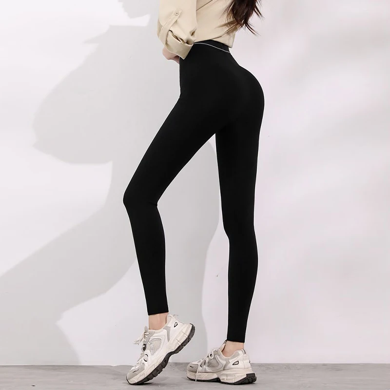 High elasticity Yoga Leggings Women High Waisted Hip Lifting Athletic tights Autumn Winter Warm Running Sports pants 40~90kg
