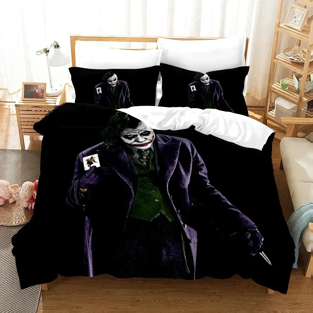 Horror Moive IT Clown Bedding Set Duvet Cover Bed Set Quilt Cover Pillowcase Comforter king Queen Size Boys Adult Bedding Set