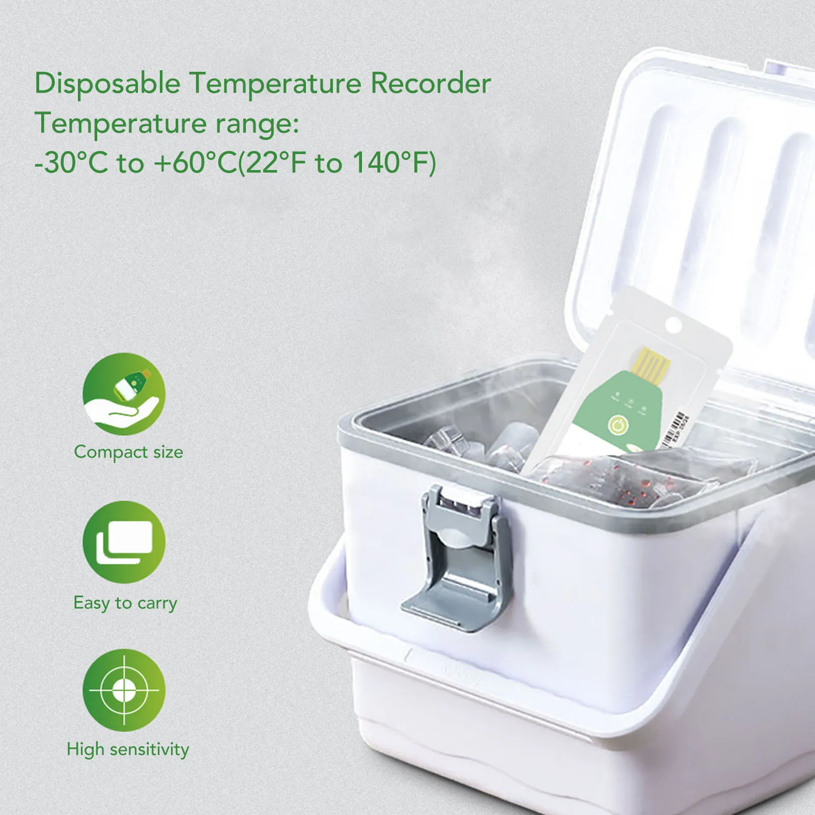 

Регистратор данных о температуре, USB-регистратор данных о температуре, IP67, водонепроницаемость, емкость 18 000 для транспортировки холодной цепи