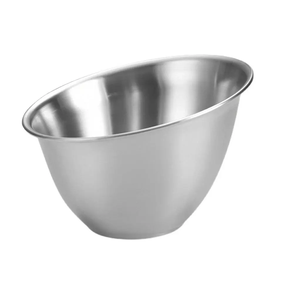 

Lettuce Bowl Large Soup Sauce Dish Salad Basin Serving Oblique Mouth Stanless Steel Vegetable Salad Holder Restaurant Bowls