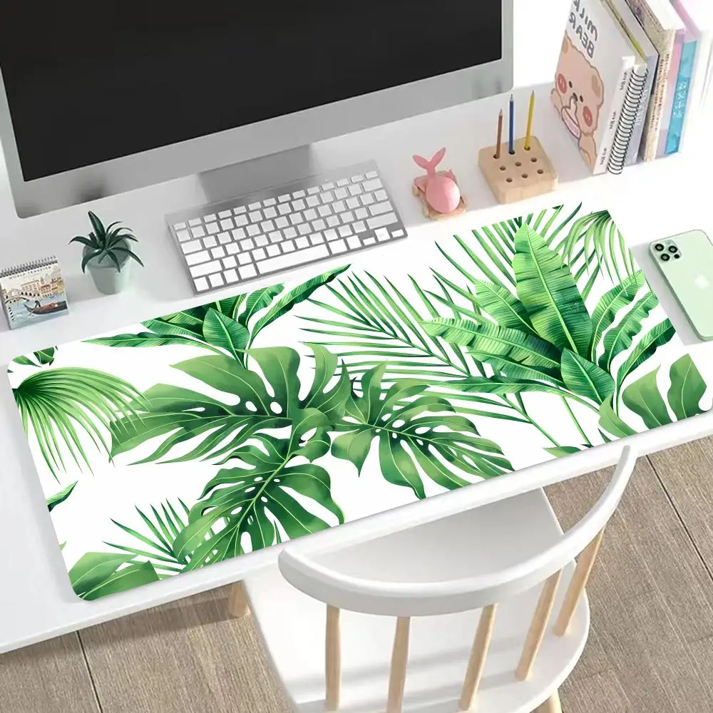 

Green Leaves Mouse Pad Cute HD Mousepad Pad Extended Gaming Keyboard LargeMousepad 90x40cm XXL Gamer Mousepad