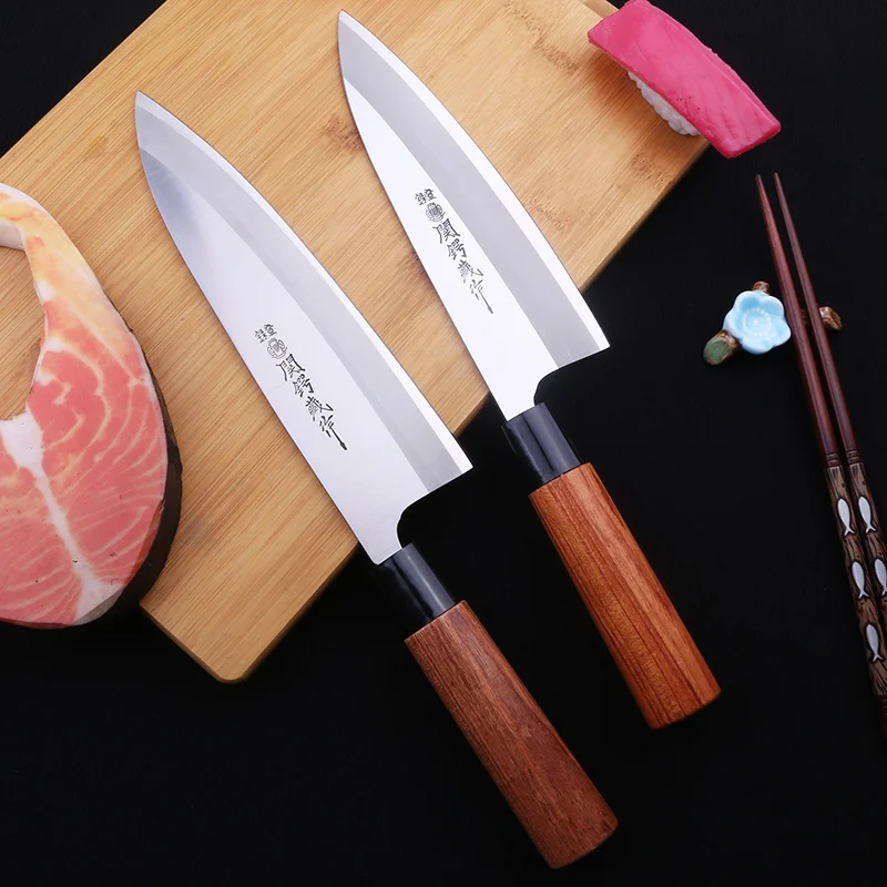 Japanese Sashimi Knife Deba Salmon Sushi Kitchen Knives Yanagiba Fish Head Cleaver Knives Kitchen Tools