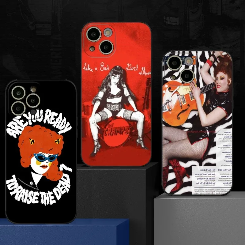 The Cramps Poison Ivy Phone Case FOR IPhone 14 13 11 12 Pro 8 7 Plus X 13 Pro MAX XR XS MINI Black Covers