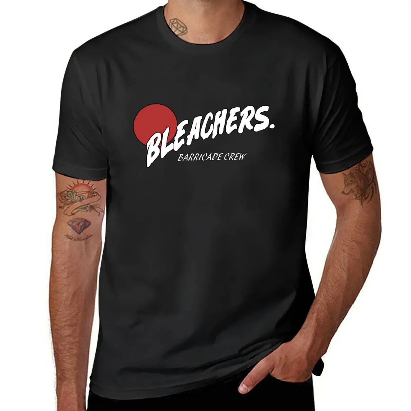 Bleachers Barricade Crew T-Shirt cheap stuff anime stuff blue archive Men's t-shirts