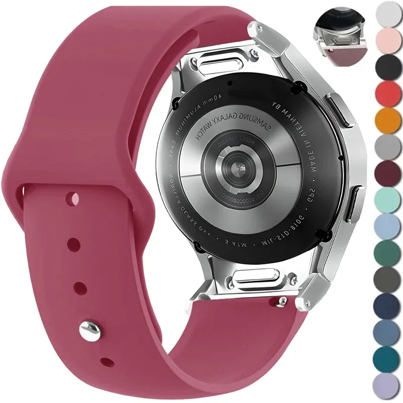 20 مللي متر حزام ساعة اليد لساعة سامسونج جالاكسي 7/6/5/4 44 40 مللي متر الفرقة سيليكون سوار جالاكسي ساعة 6 الكلاسيكية 5 برو 46 مللي متر 45 47 مللي متر 43 مللي متر