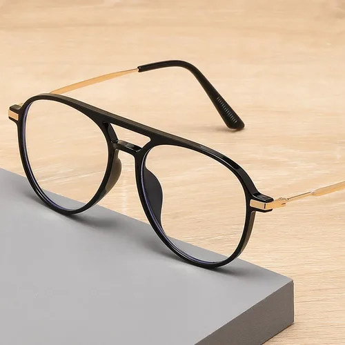 Imagen 2 del producto Gafas para presbicia antiazules de alta definición para hombres y mujeres, gafas de lectura de nueva tendencia, montura de gran tamaño, marco de doble haz, visión de lejos