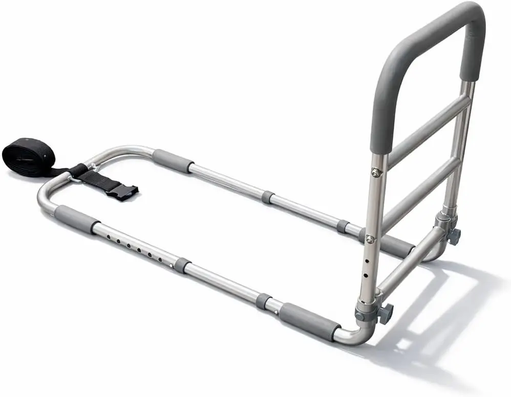 

Adjustable Bed Rail for Seniors with Non-Slip Handle, Fits King Queen Standard Beds, Tool-Free Assembly 300 lbs