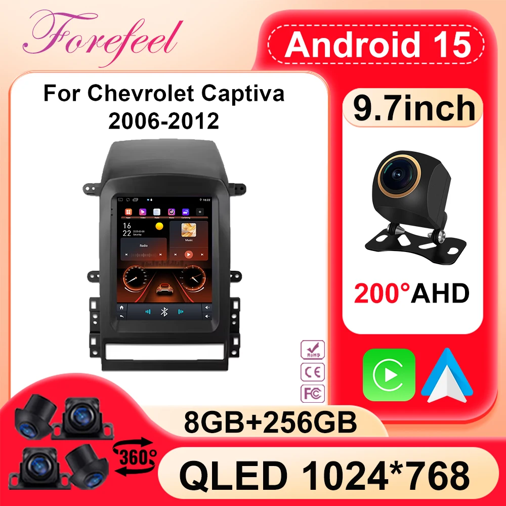 9.7 inch Car Radio For Chevrolet Captiva 2006-2012 2 Din Multimedia Video Player GPS Navigation Bluetooth Touch Screen Intellige