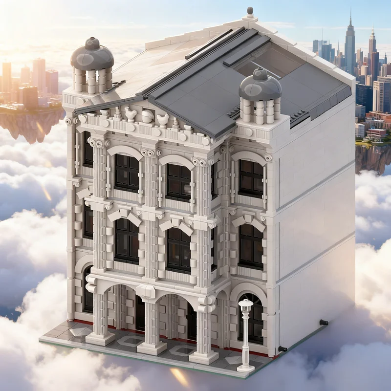 

3582 детали MOC: Модульная модель Гранд-театра, строительные блоки для создания уличной сцены, креативный подарок, коллекционный декор, премиум-класс для детей и взрослых