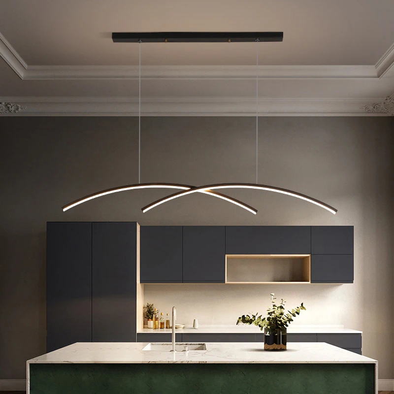 

Nordic Modern Pendant Light Dining Room Lighting Personality Creativity Curved Shape Restaurant Simple Pendant Lamp Art Bar Lamp