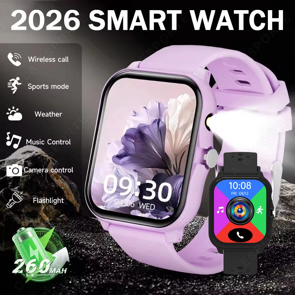 New Smartwatch, 1.83-inch HD Full Touchscreen, Supports Calls/Message Notifications, Multiple Sports Modes, Music Playback HT22