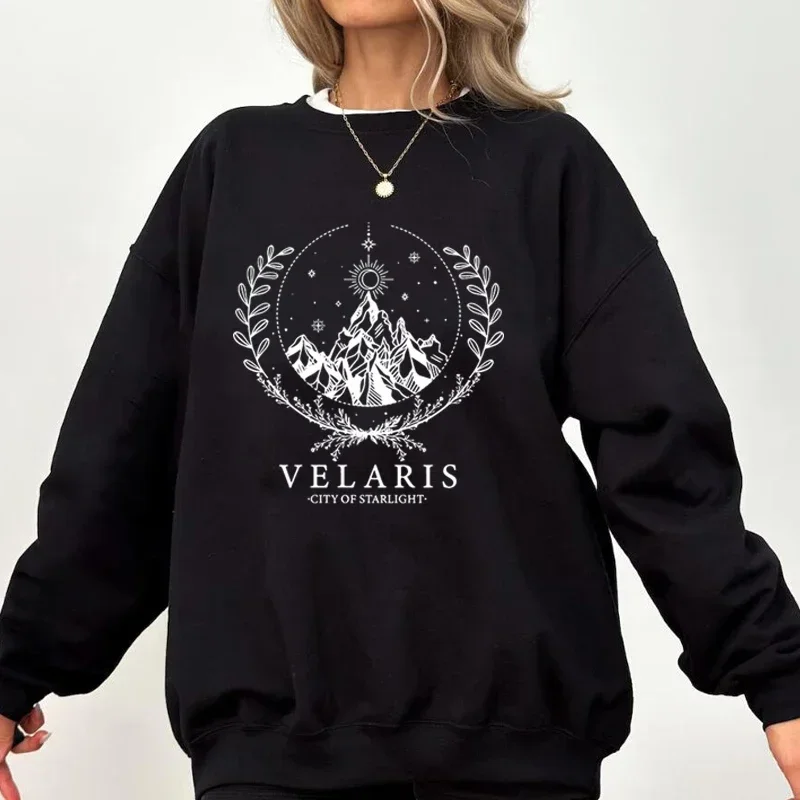 Velaris City of Starlight Printed Sweatshirt Women The Night Court Graphic Sweatshirts Acotar SJM City of Starlight Hoodie Sweat