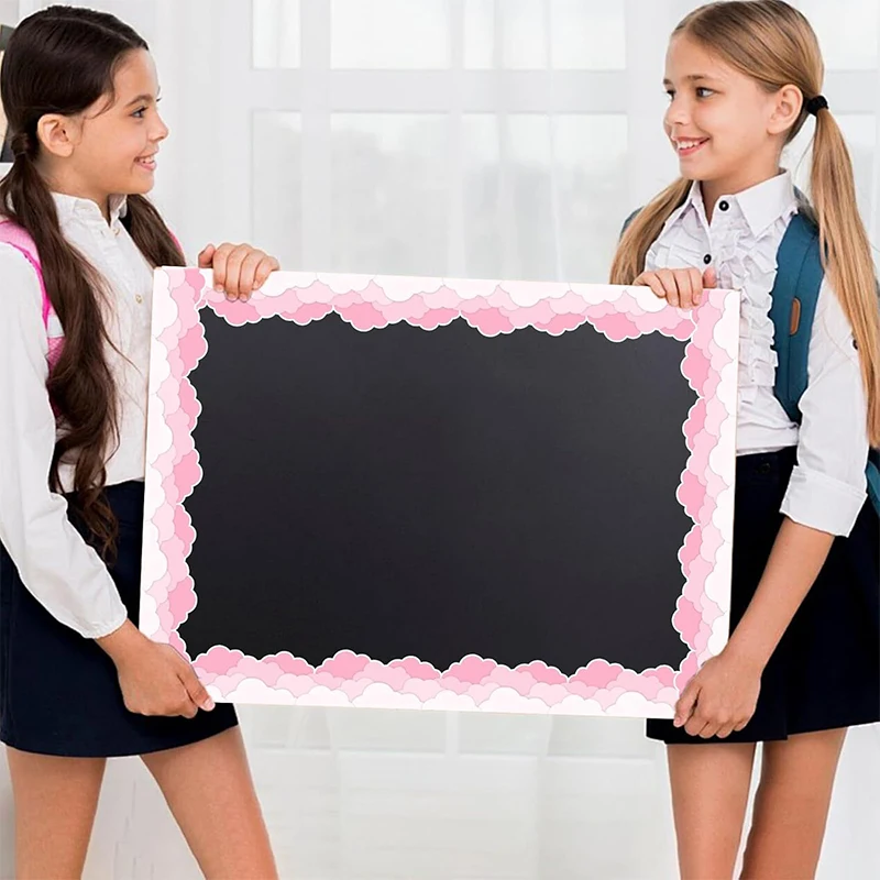 1 لفة على شكل سحابة ملصق الحدود الفصول الدراسية السبورة زينة لوحة الإعلانات تقليم السبورة الملحقات التعليمية