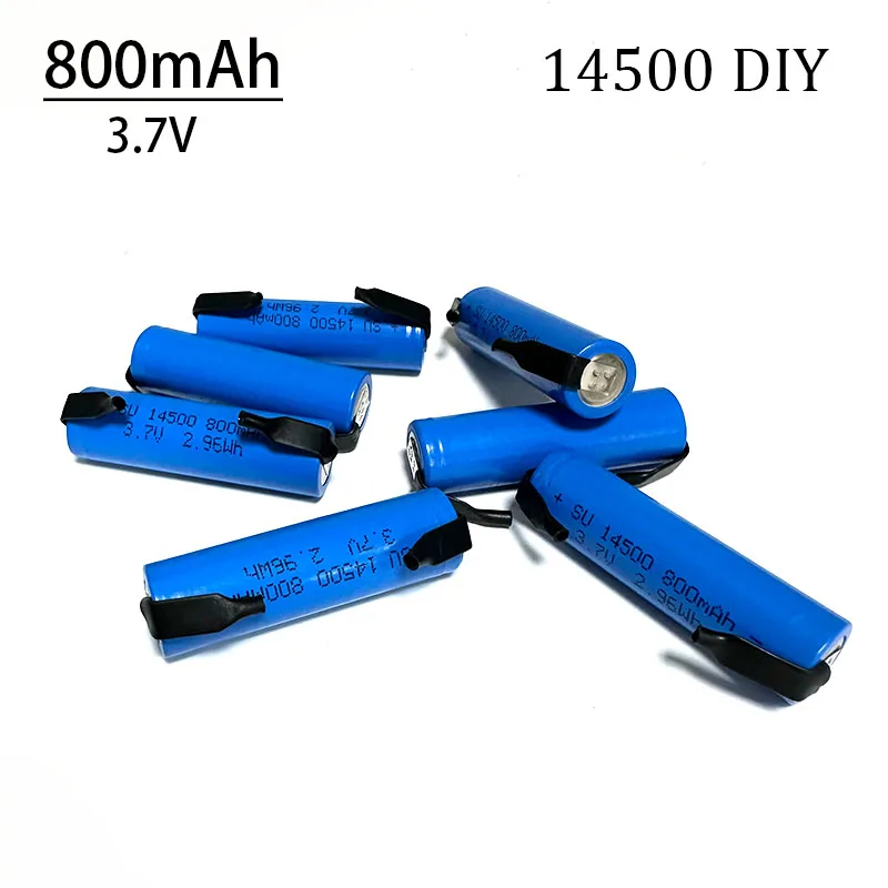 

14500 battery 3.7V 800mAh lithium battery for JJRC C2 D828 RC auto parts RC stunt dump truck battery toy accessories + DIY