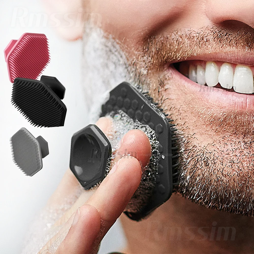 Silicone Facial Cleaning Brush Scrubber Silicone Miniature Face Deep Clean Shave Massage Face Scrub Brush Face Cleaner For Men