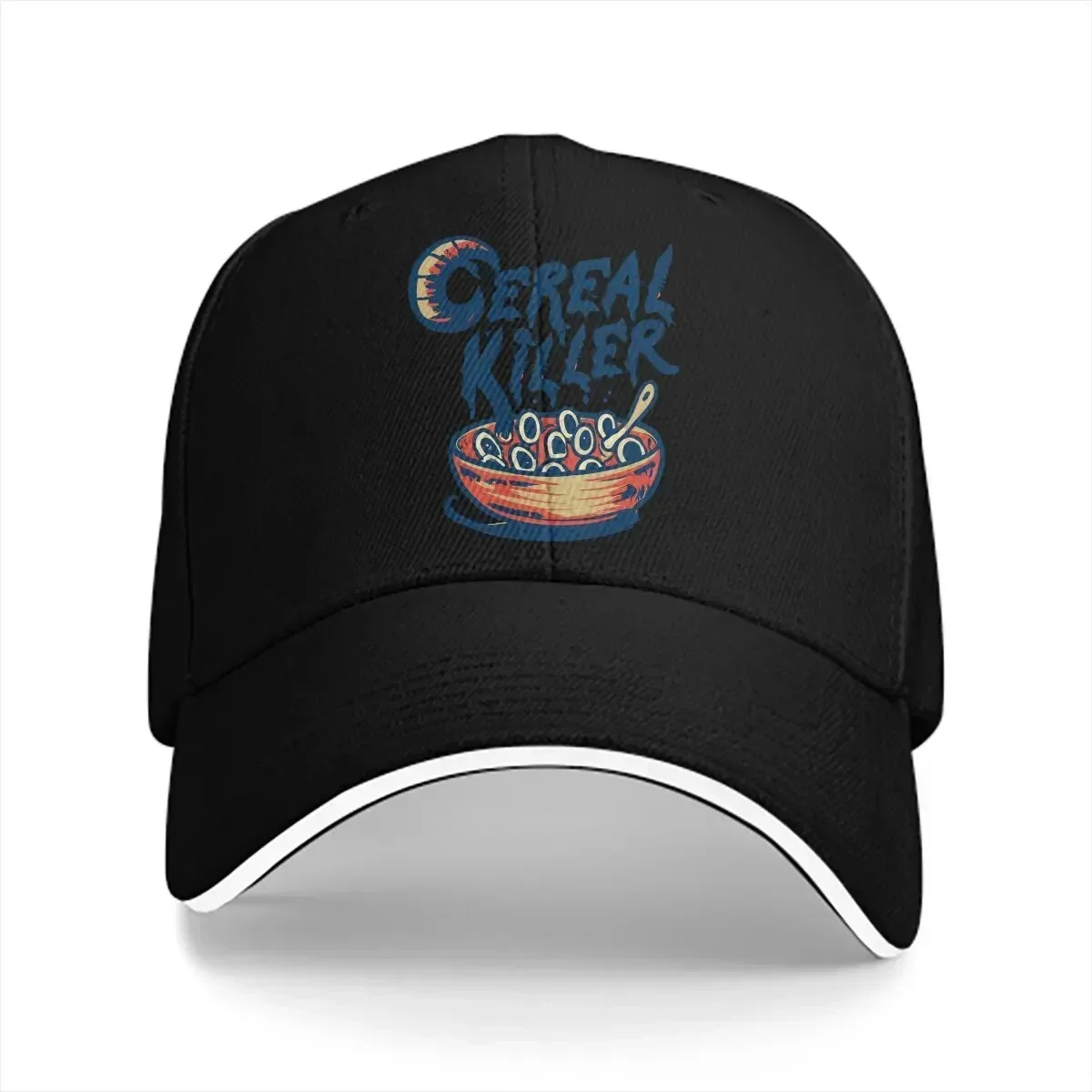 Washed Men's Baseball Cap Breakfast Cereals Trucker Snapback Caps Dad Hat Cereal Killer Adjustable Golf Hats