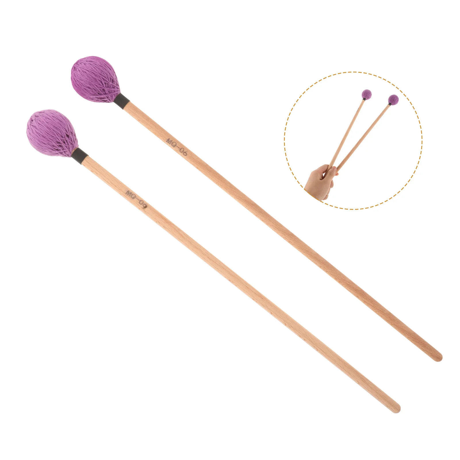 

1Pair Reusable Wooden Tongue Drum Mallets Smooth Surface Safe Comfortable Use Musical Instrument Percussion Accessories