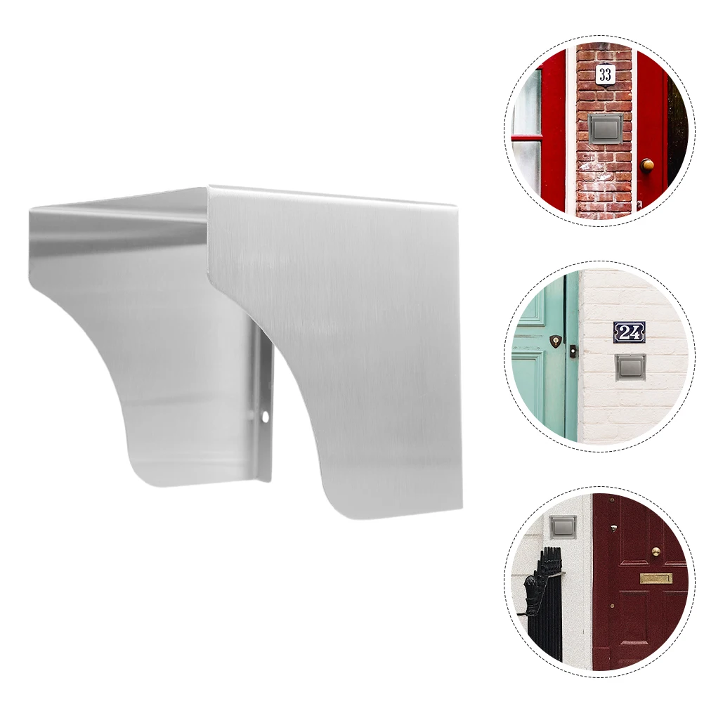 1pcs Waterproof Protective Cover 200mm Stainless Steel Splashproof Socket Covers Doorbell Rainproof Cover Outdoor Metal