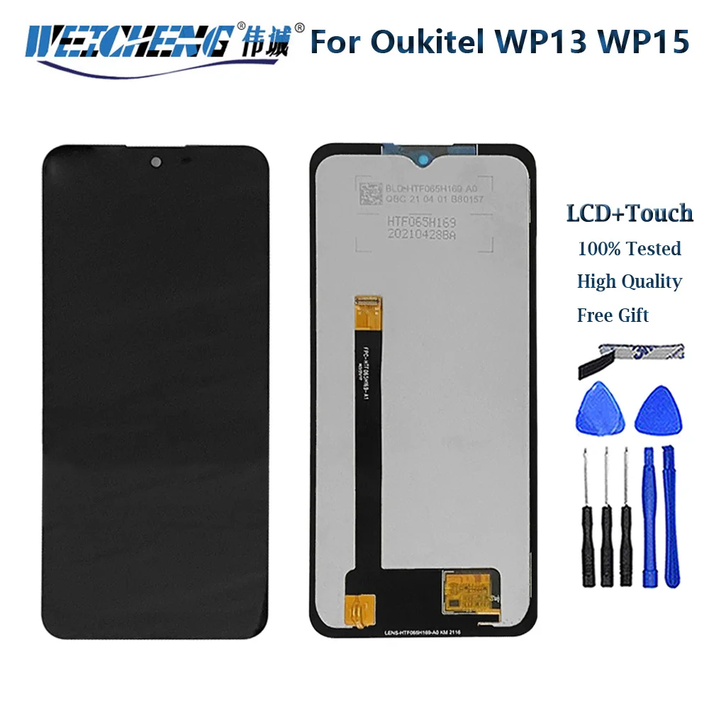 Oryginał dla Oukitel WP15 wyświetlacz LCD + ekran dotykowy wymiana Digitizer zgromadzenie 6.52 cala dla Oukitel WP13 WP15S LCD