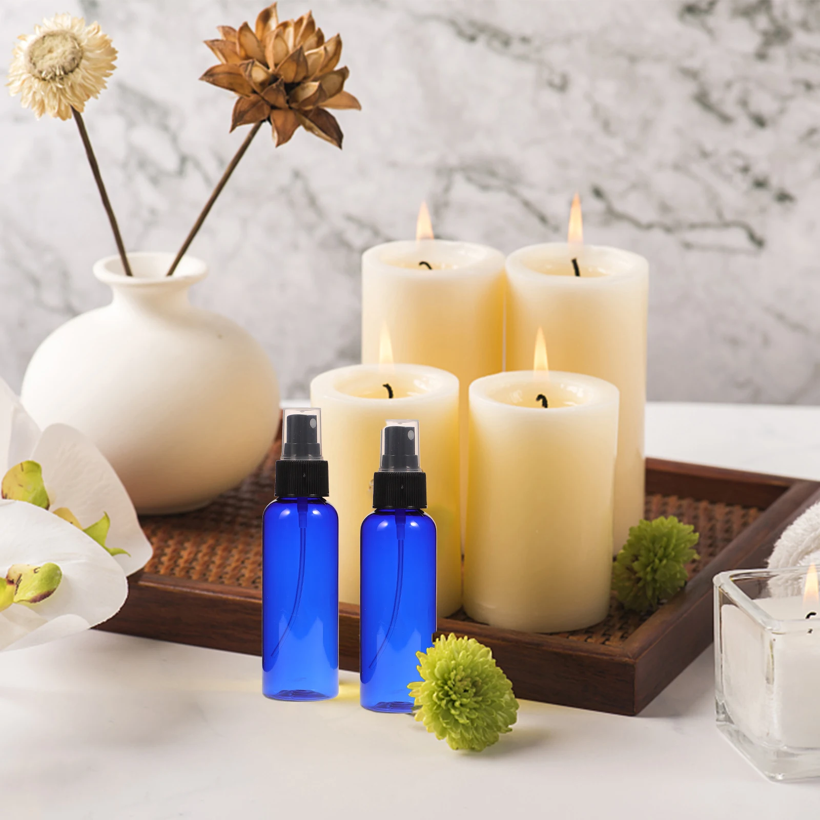 

10Pcs 100Ml Spray Bottle for Cosmetics Refillable Plastic Perfume Sprayer Mist Applicator Essential Oil Travel Distribution