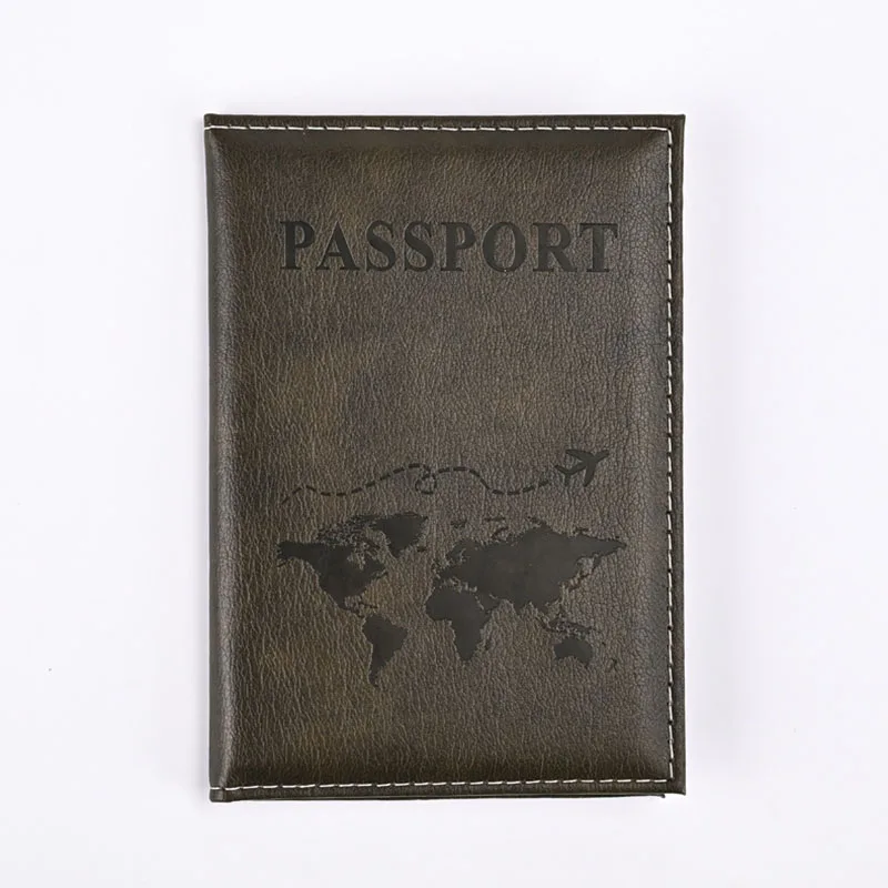 Travel Accessories Passport Holder ID Cover Women Men Card Air Plane Image Passport PU Wallet Case Holder for Business Trip Xmas