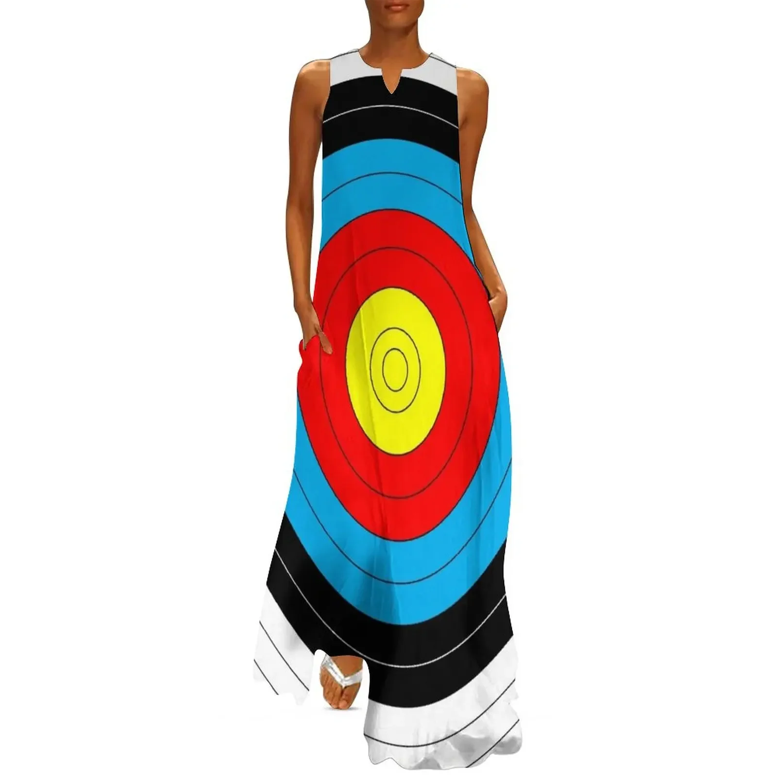 

Archery target Long Dress Clothing summer women's dress 2025 Long veiled dresses elegant chic women dresses promotion Dress