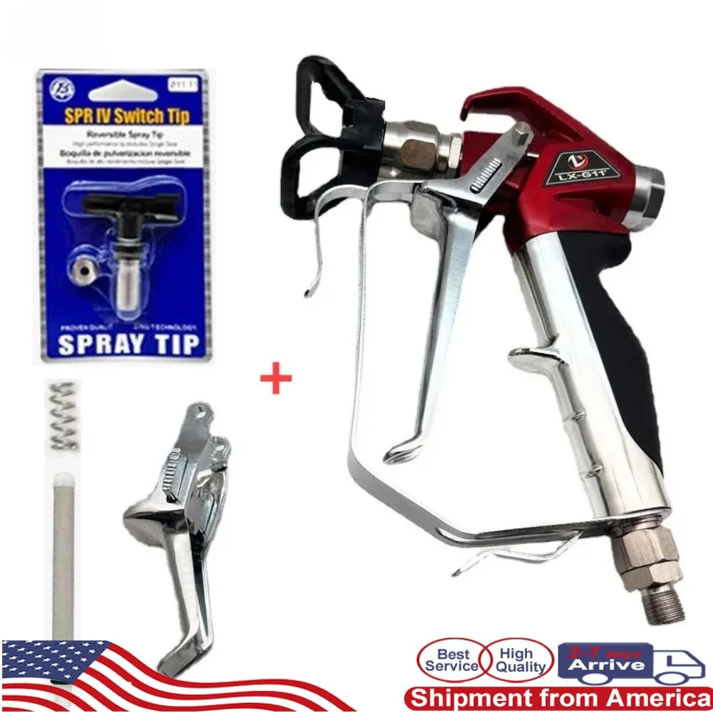 Airless Paint Spray Gun RX-Pro Red High Pressure Paint Gun 0538020+517 Tip and Guard for Titan Sprayer