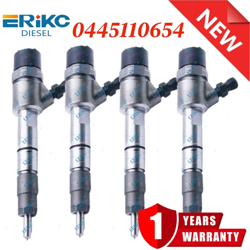 4 Inyectores de Combustible 0445 110 654, Inyector de Combustible Automotriz 0445110654, Inyector Common Rail 0 445 110 654 para Vehículo