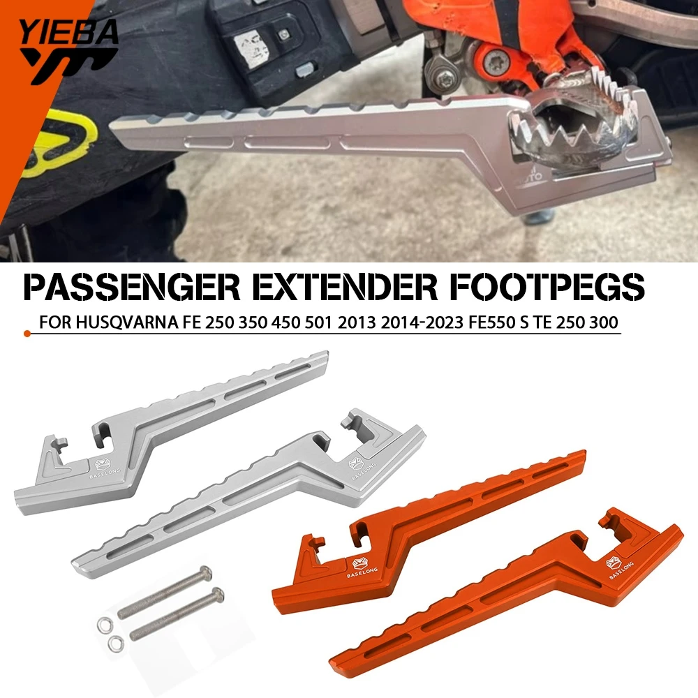 Foot Pegs For Husqvarna FE 250 350 450 501 2013 2014-2023 FE550 S TE 250 300 Dirt Bike Motorcycle Passenger Footpegs Extensions