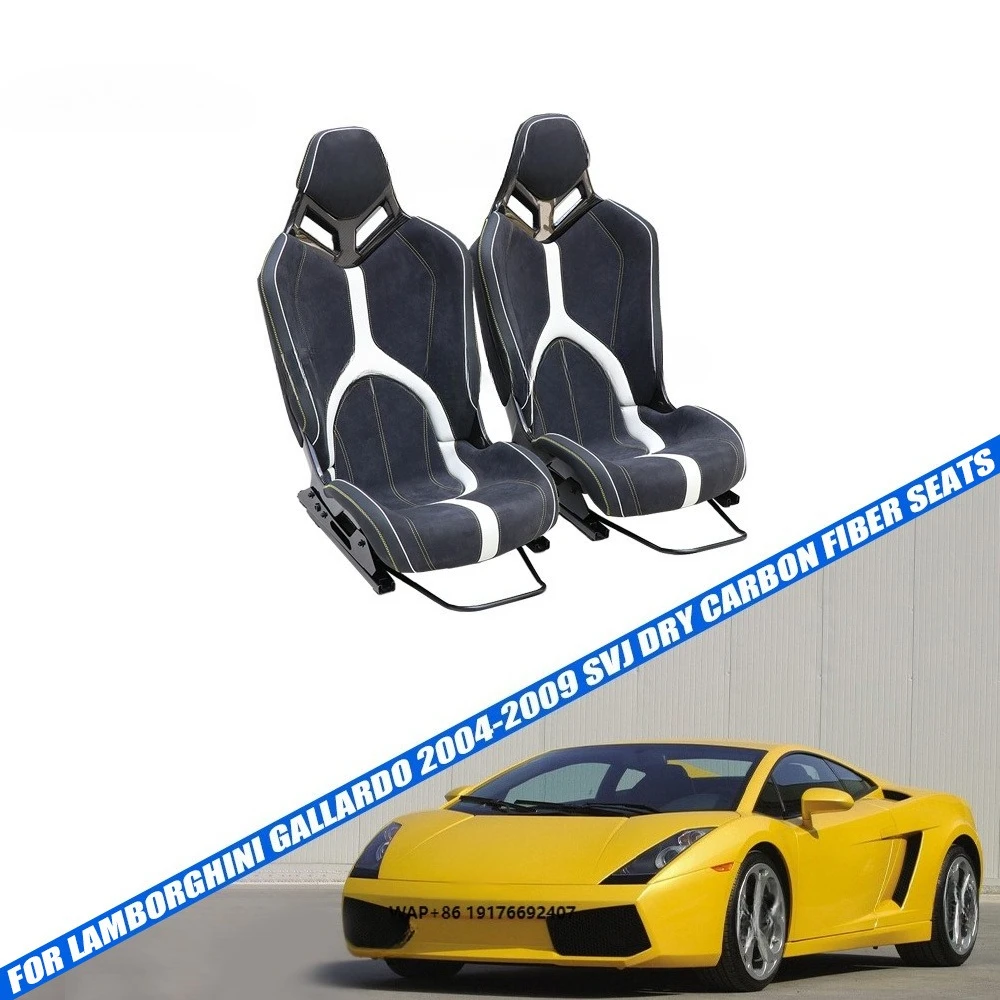 Accessory Nappa Customizable Adjustment Dry Carbon Fiber Car Racing Seat For Gallardo