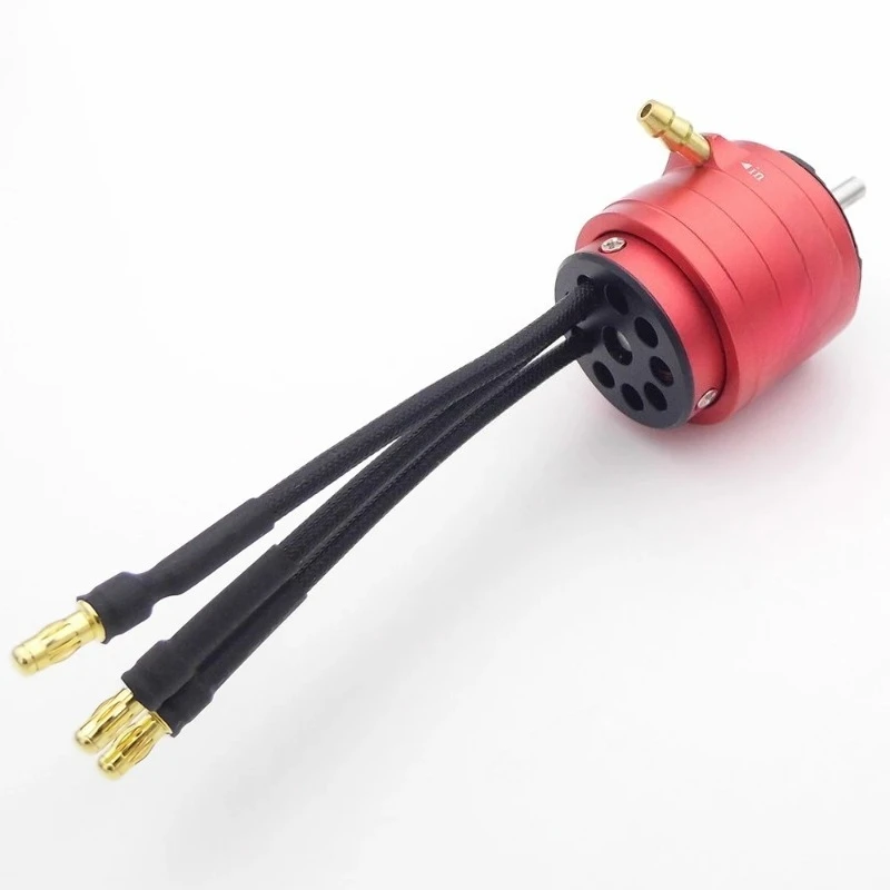 3S 2835 KV3500 4 Pole Brushless Motor With Water Cooling Jacket For RC Marine Jet Boat MONO Boat Replacement Parts