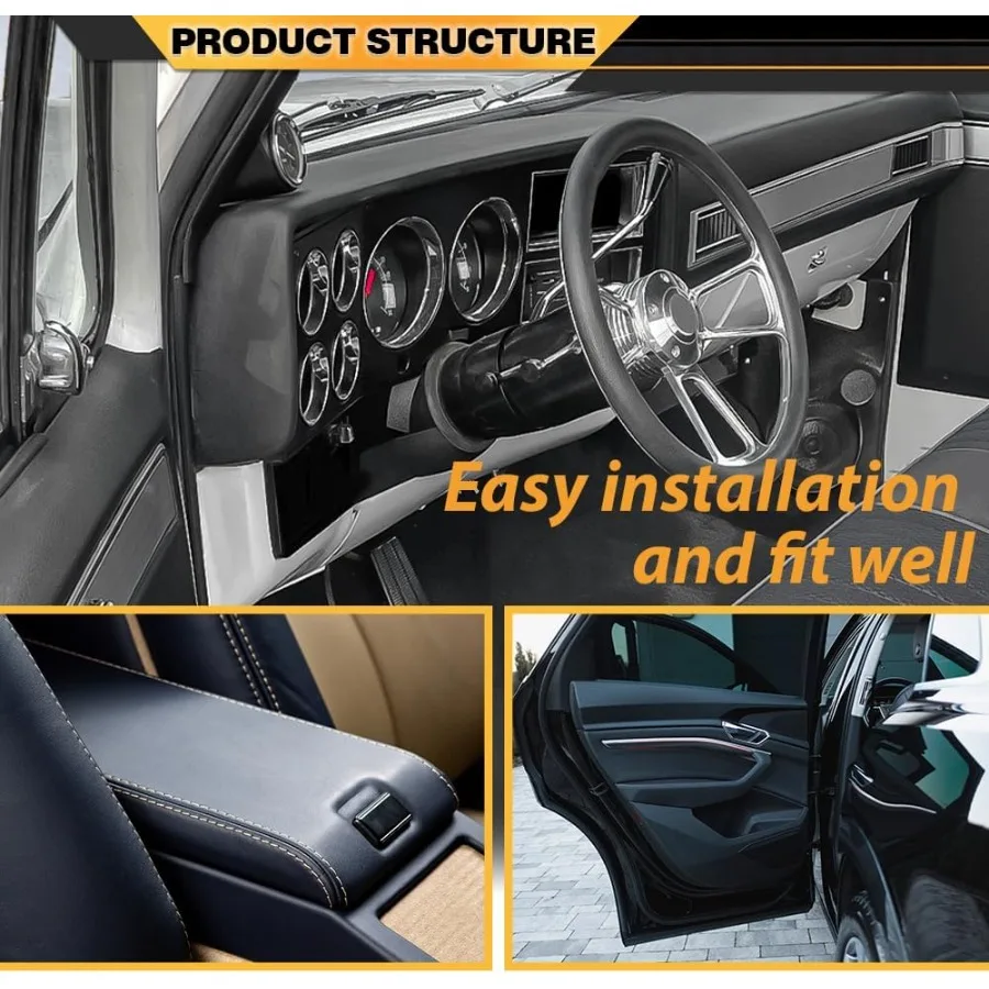 لوحة إطار أداة داش مع صندوق تخزين لشاحنة تشيفي جي إم سي بليزر سوبربان 19841987 نموذج سنة لمسة نهائية سوداء مصممة لـ