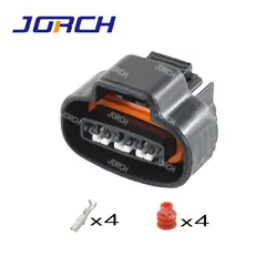 10 Sets 2JZ-GE Distributor Crank 4 Pin Female Wire Connector TPS Boost Sensor Oval Ignition Coil Connectors Sumitomo For Toyota