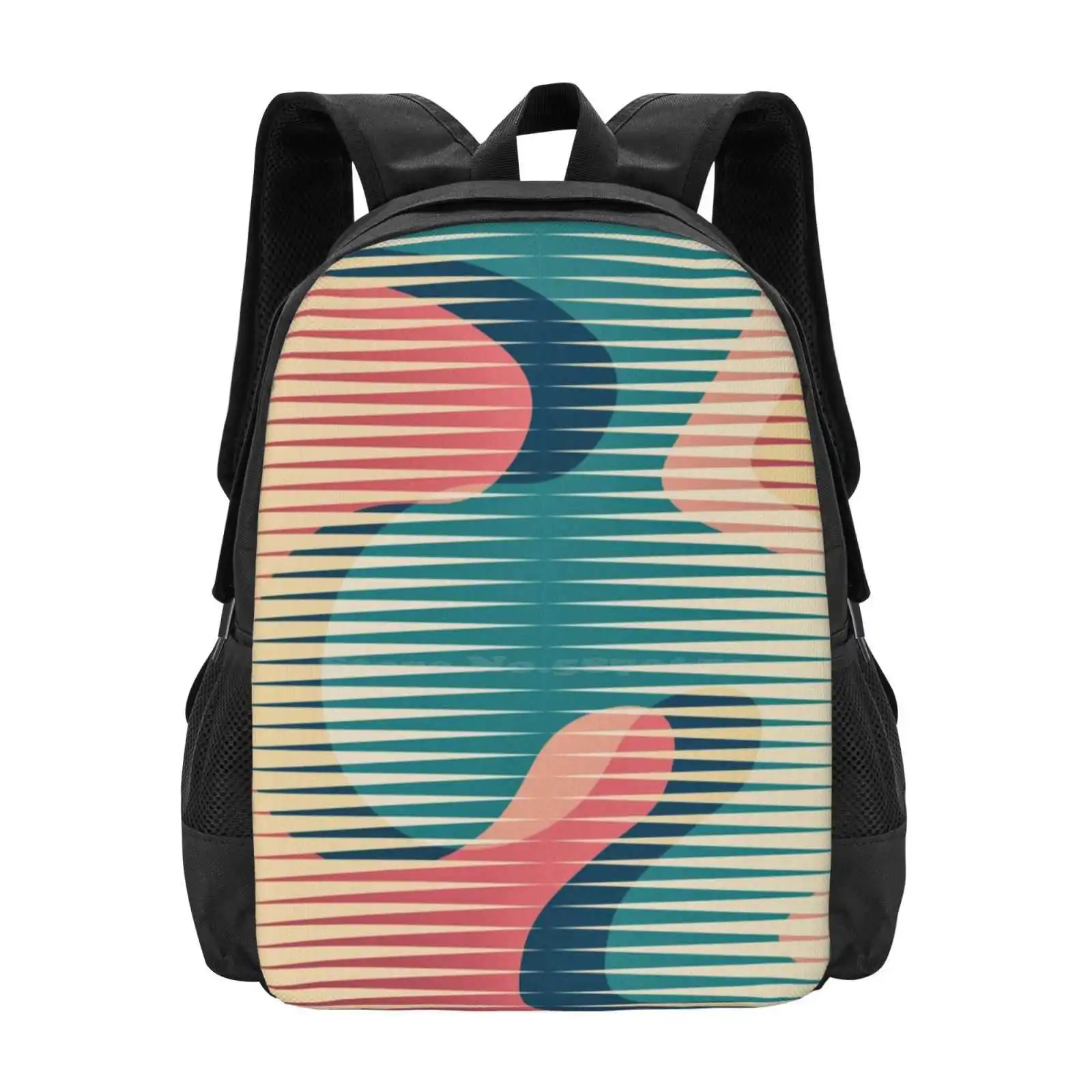 

Papercuts 9 School Bags For Teenage Girls Laptop Travel Bags Abstract Geometry Retro Minimal Scandinavian Colorful Unsaturated