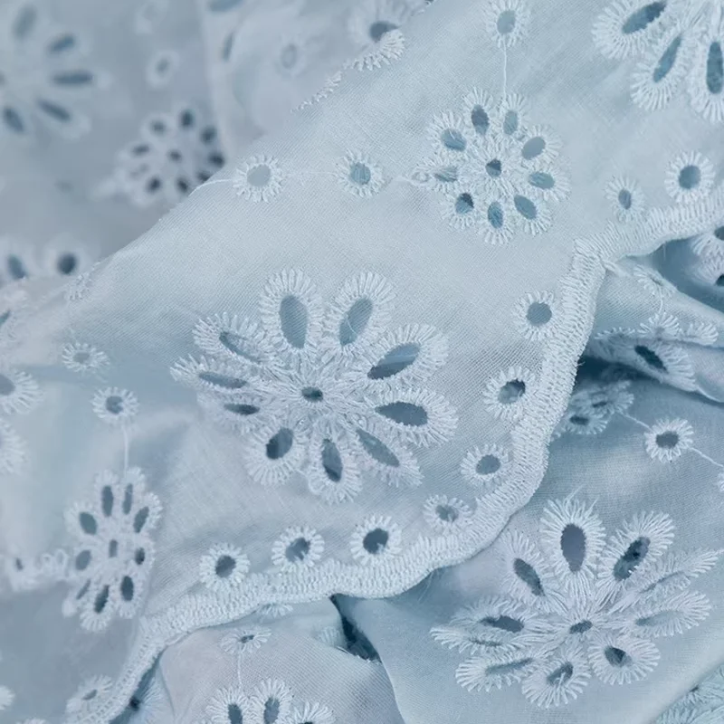 

Cotton Polyester Embroidery Hollow Out Breathable Fabric Dresses Pajamas Curtains Tablecloths Accessories Fabrics