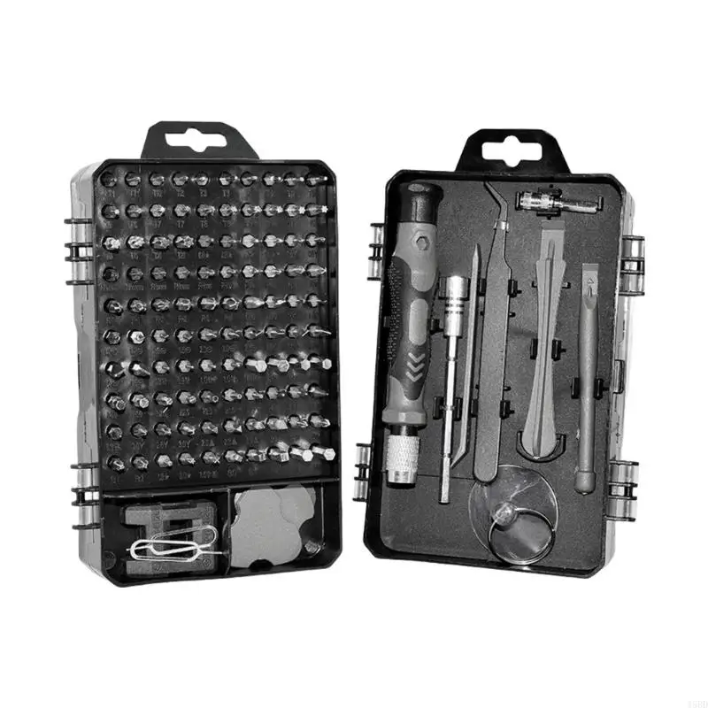 

Space Saving Screwdriver Tool Set 114 Precise Bit in Portable Storage Case for Laptop Repair Device Maintenance 45BD