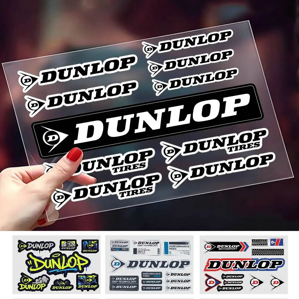 

FOR DUNLOP High Visibility Reflective Waterproof Decal Scratch Hide Sticker Fit Car Motorcycle Helmet Refrigerator