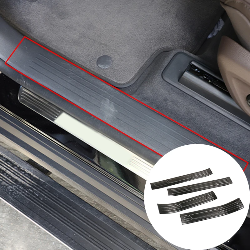 For 20-22 models of Mercedes-Benz GLE built-in door sill bar car interior decorative accessories stainless steel brushed